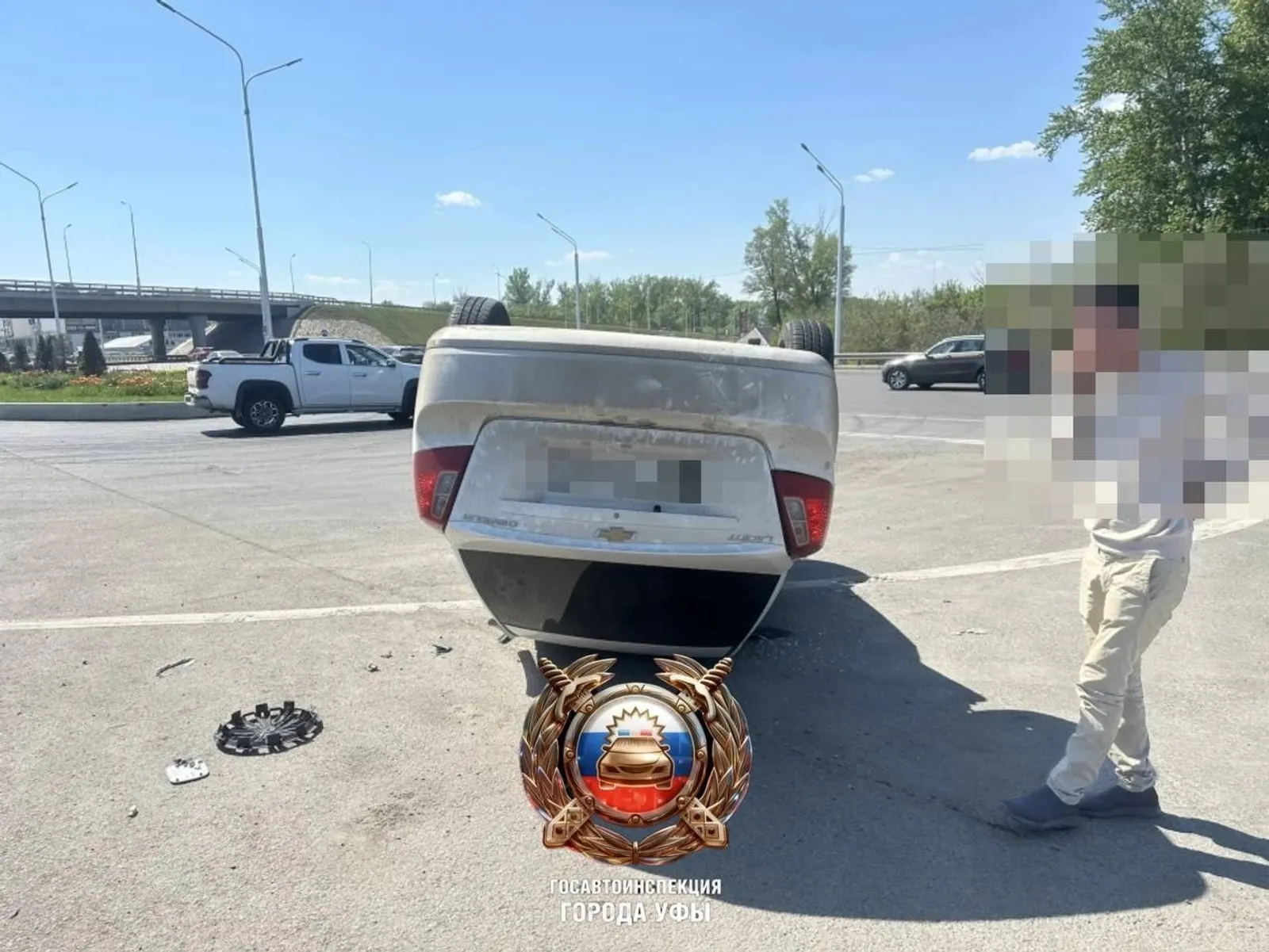 В Уфе перевернулась «Шевроле»
