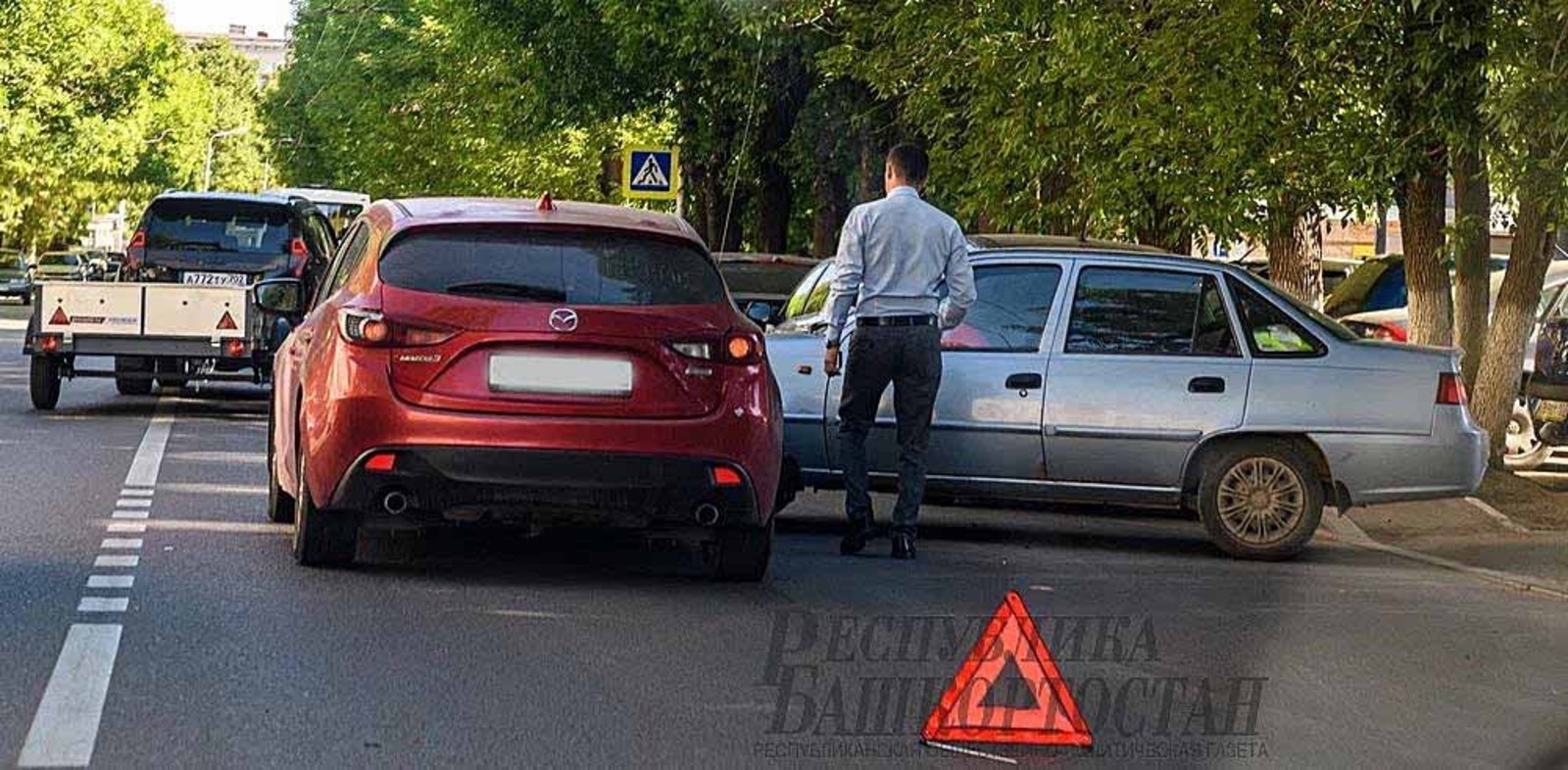 Альберт ЗАГИРОВ  В Башкирии в столкновении трёх автомобилей пострадали два человека