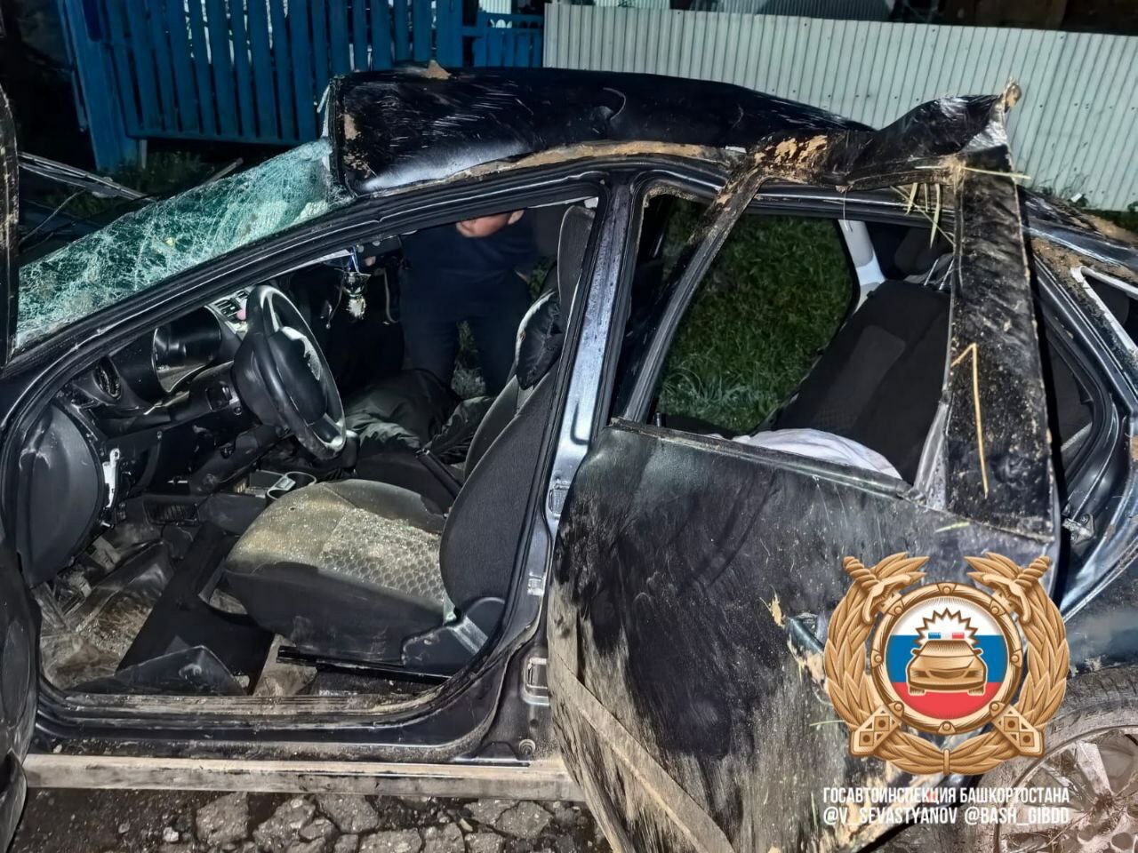 В Башкирии девушка за рулём легковушки разбилась в ДТП