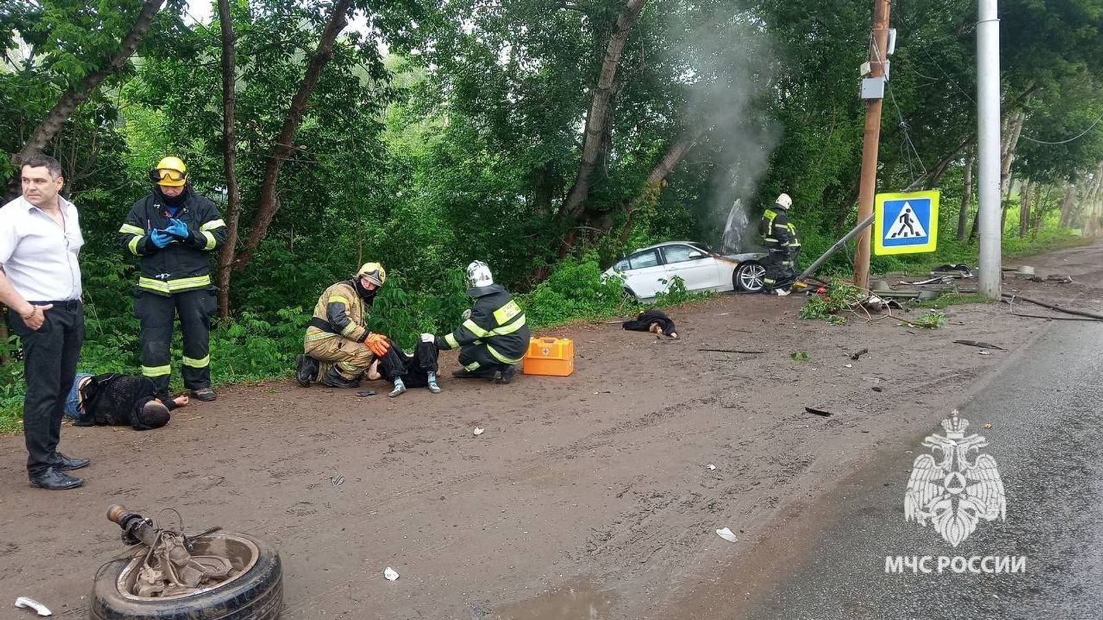 В Уфе в ДТП погиб пассажир BMW. Госпитализированы четыре человека