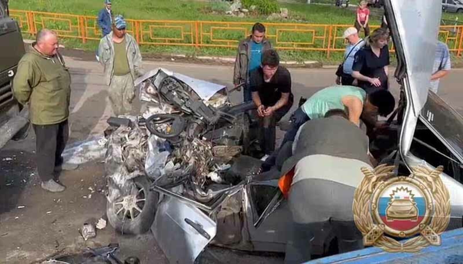 В Башкирии водитель и пассажир «девятки» получили тяжёлые травмы в ДТП