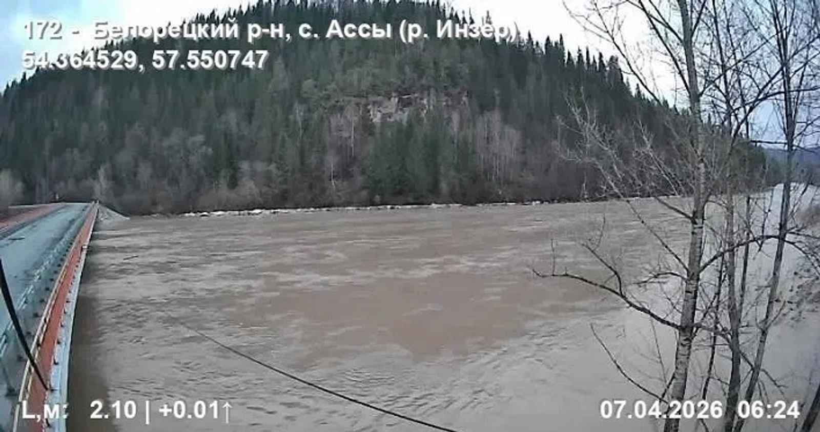 В Башкирии больше всего поднялись реки Уфа и Инзер