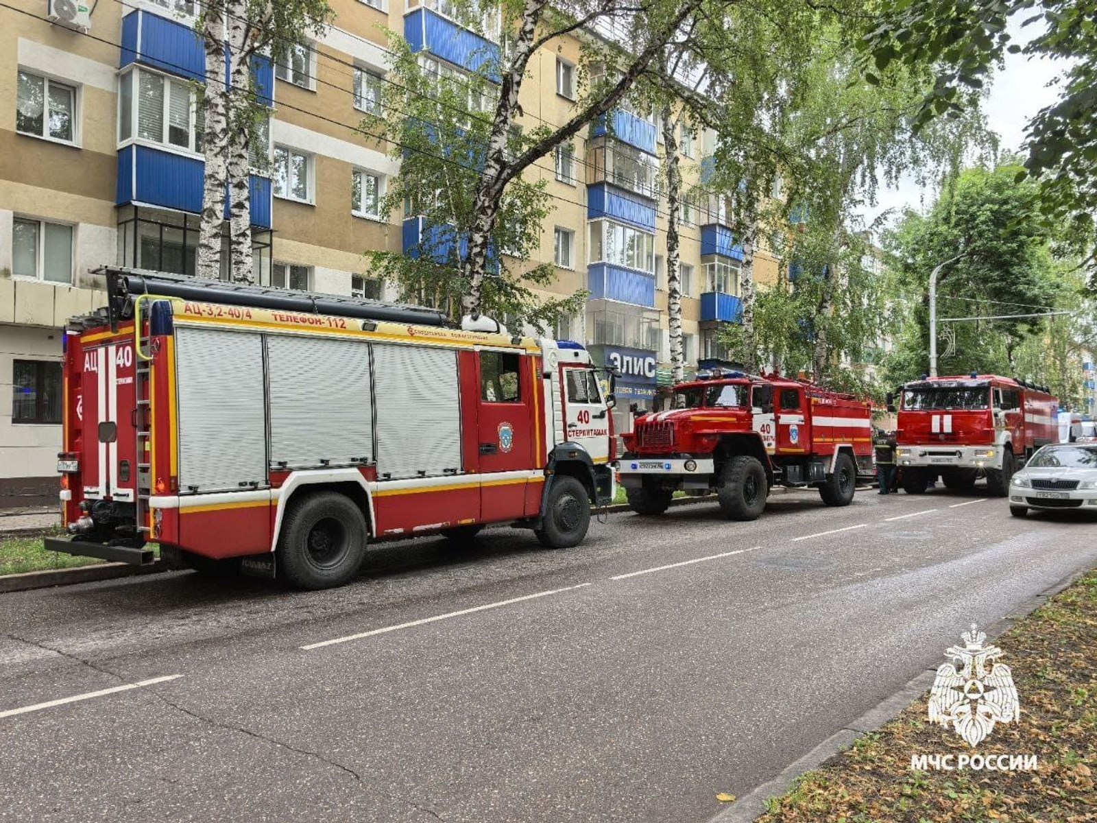 В Стерлитамаке огнём охватило магазин электротоваров