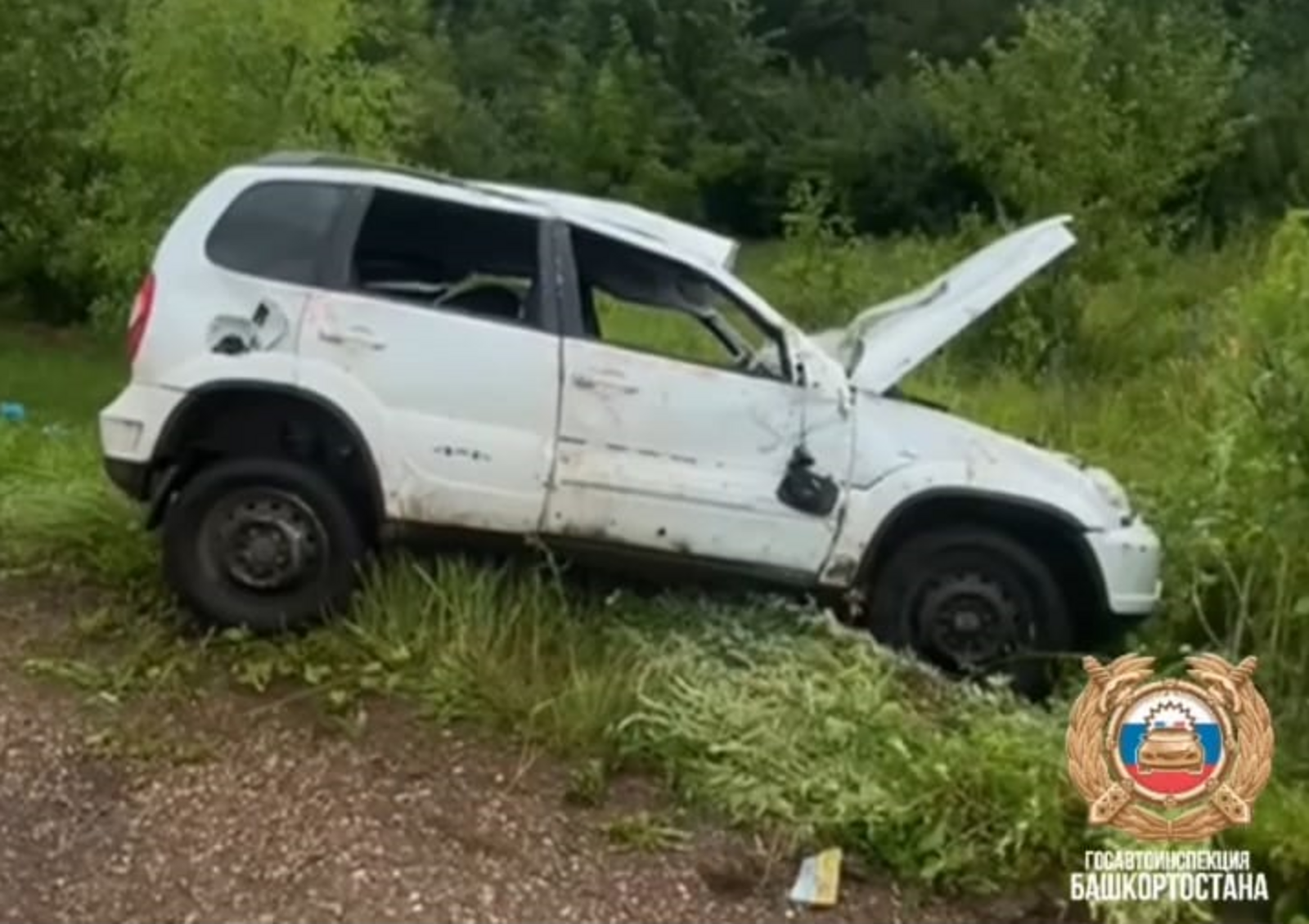 В Кумертау опрокинулась «Шевроле Нива», погиб пассажир