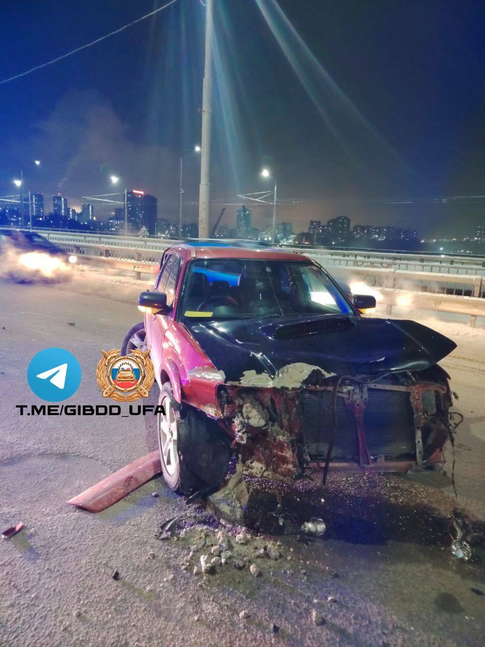 В Уфе столкнулись шесть иномарок