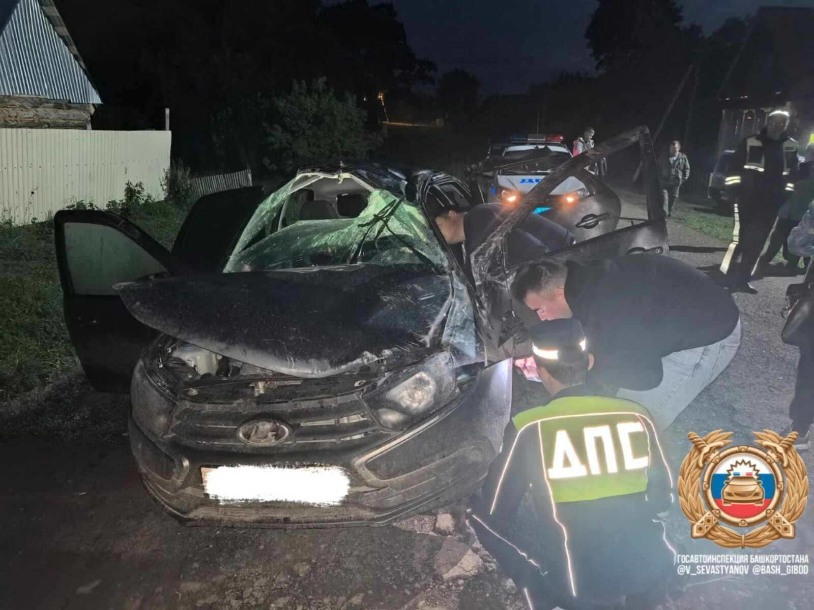 В Башкирии девушка за рулём легковушки разбилась в ДТП