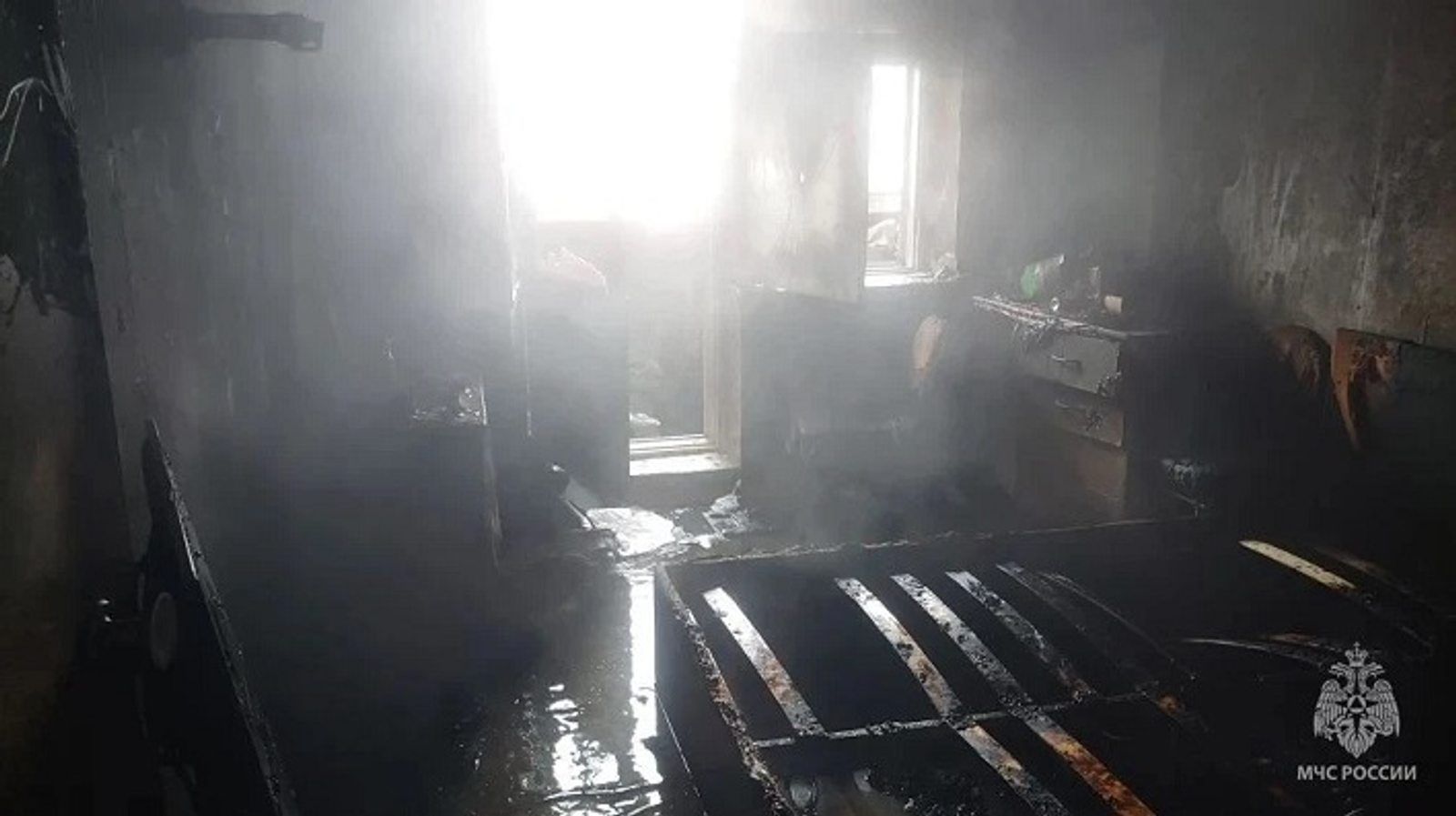 В Уфе при пожаре в многоэтажке пострадал мужчина