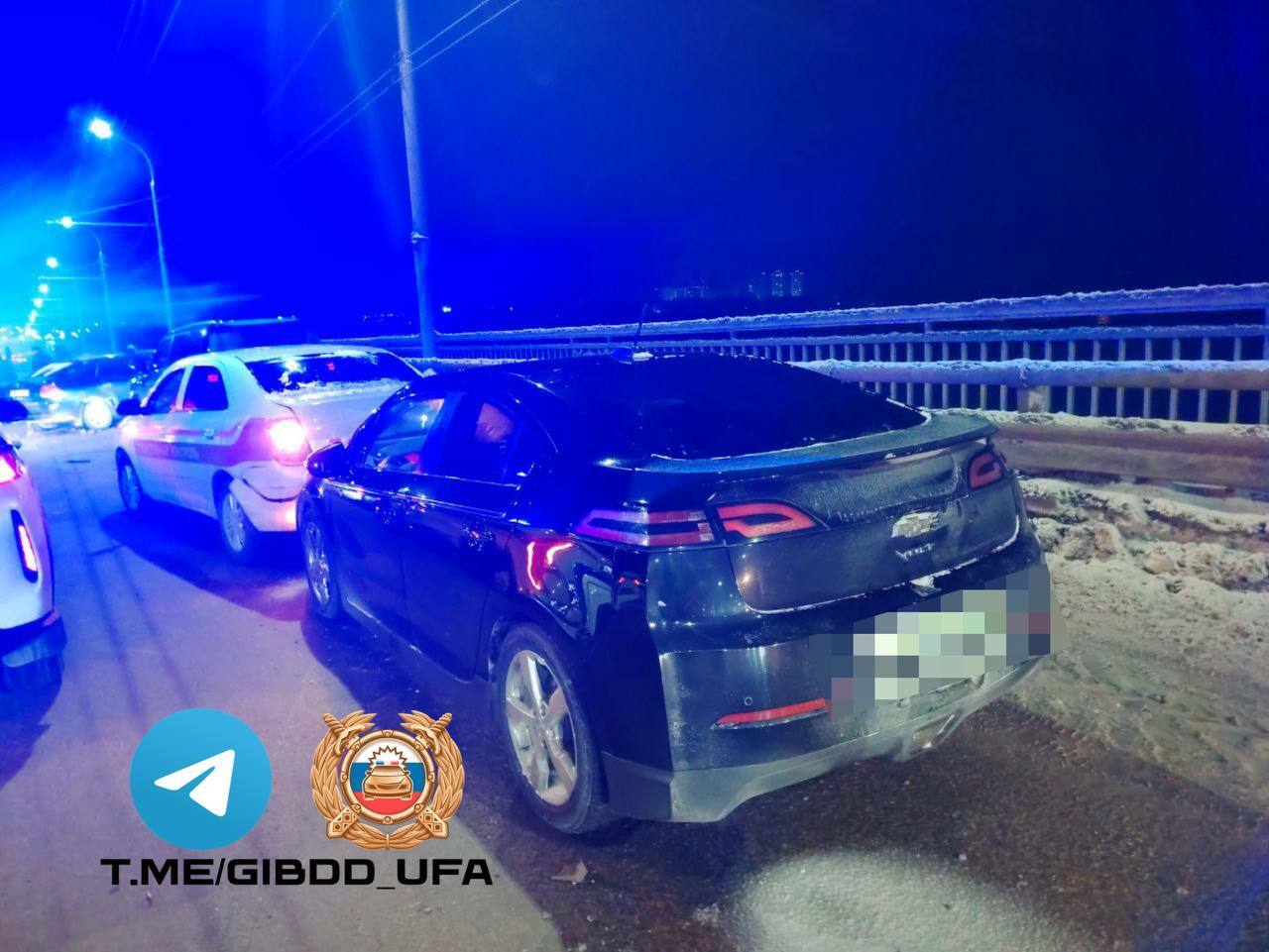 В Уфе столкнулись шесть иномарок