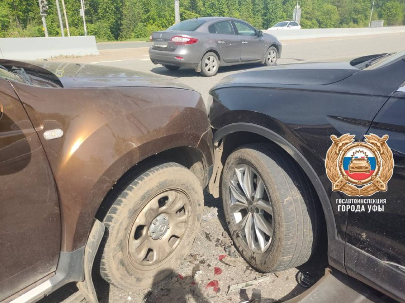 В Уфе столкнулись сразу шесть автомобилей