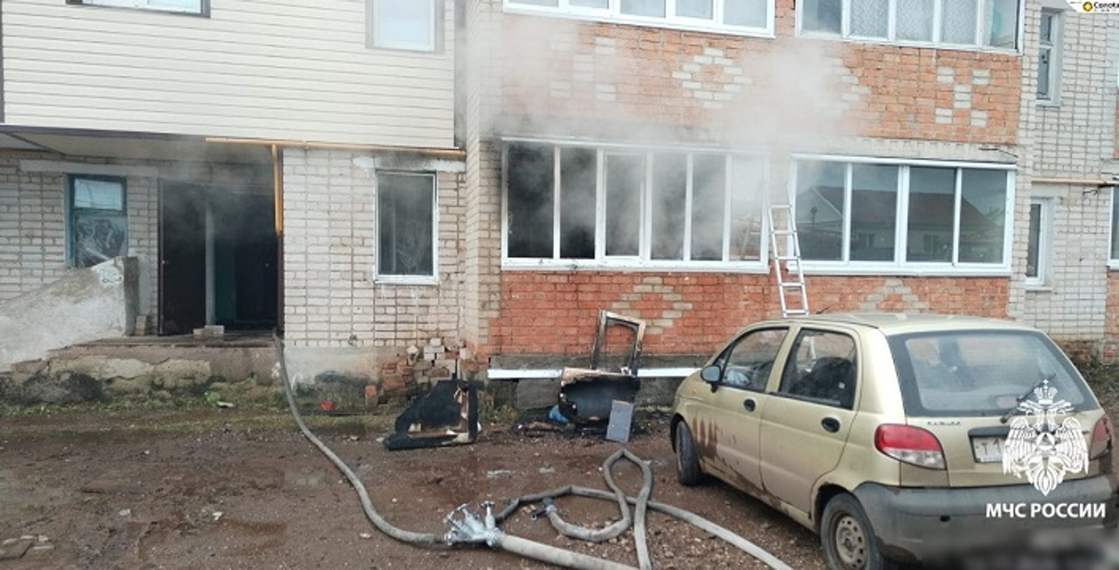 Жительница Башкирии пострадала при пожаре в квартире