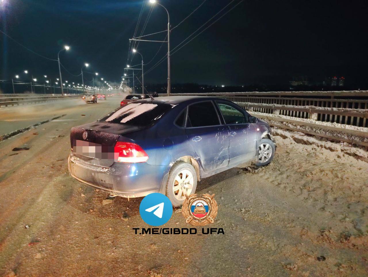 В Уфе столкнулись шесть иномарок