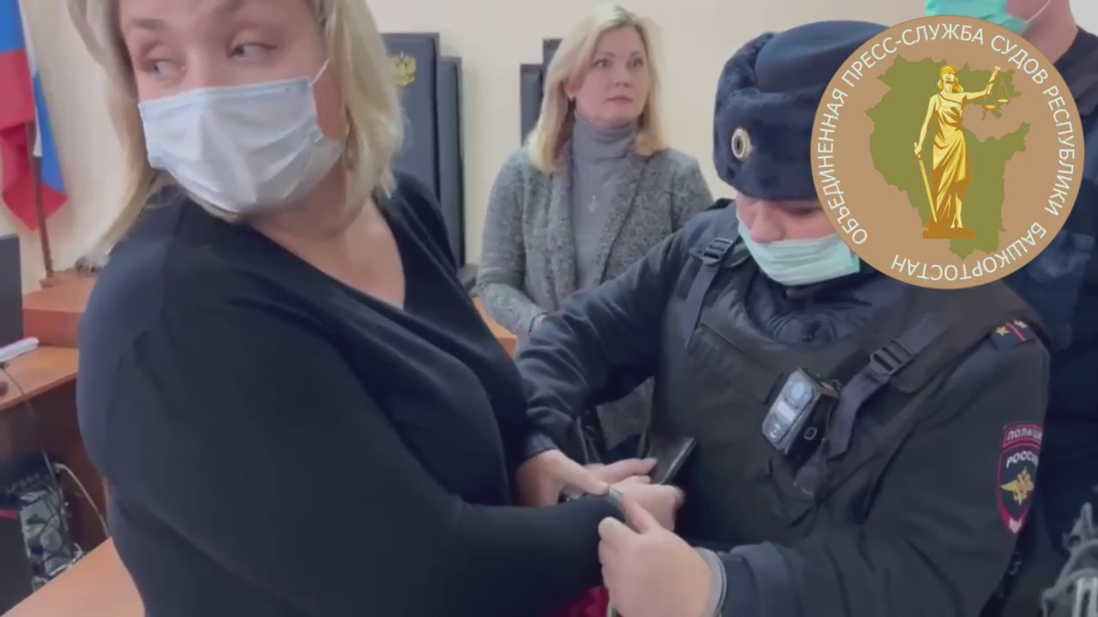 Скриншот видео Объединенной пресс-службы судов РБ.