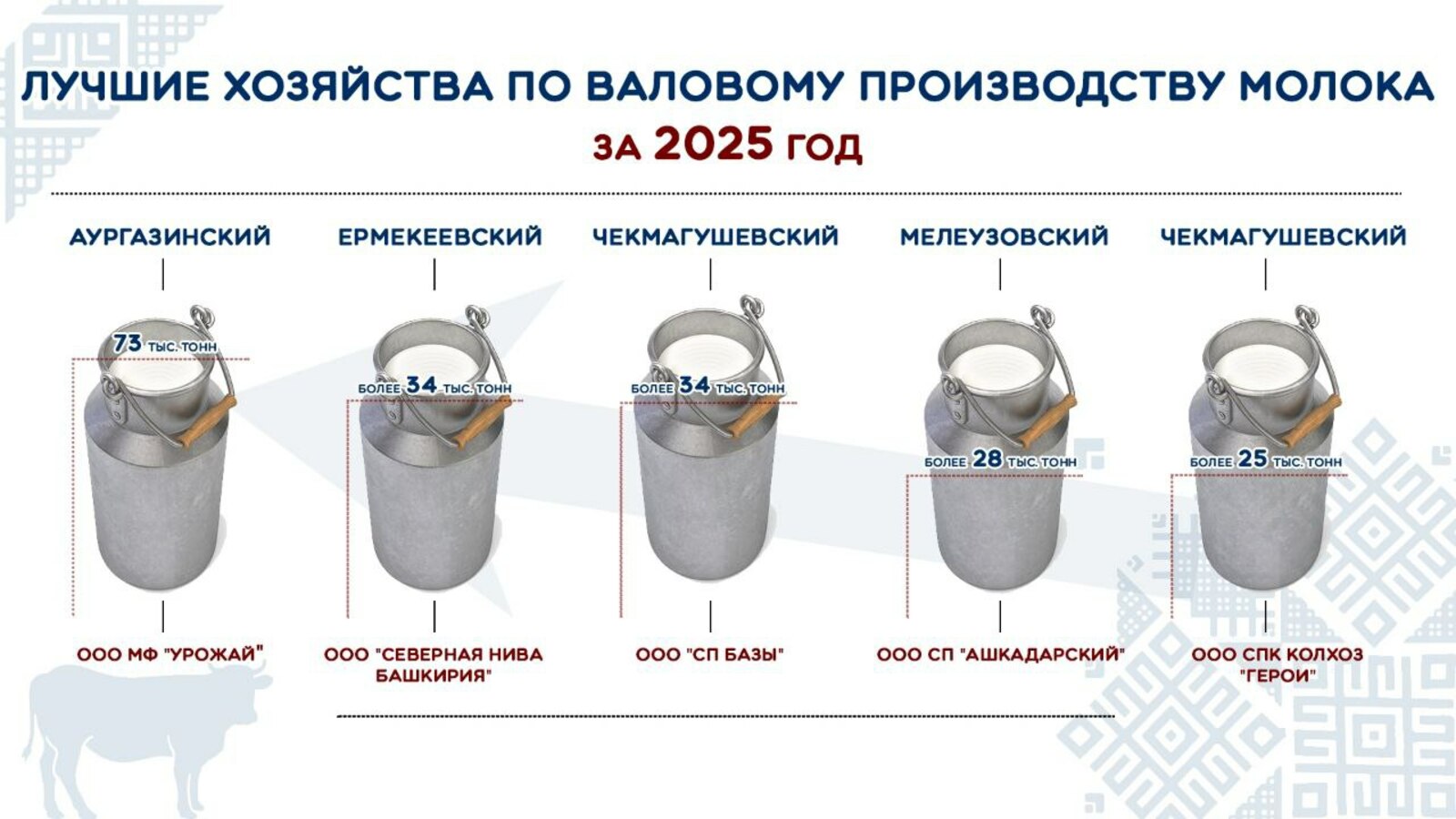 Самые дойные коровы Башкирии живут в Чекмагушевском районе