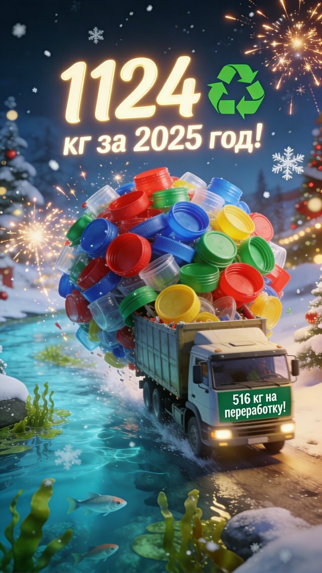 Жители Башкирии собрали больше тонны пластиковых крышечек