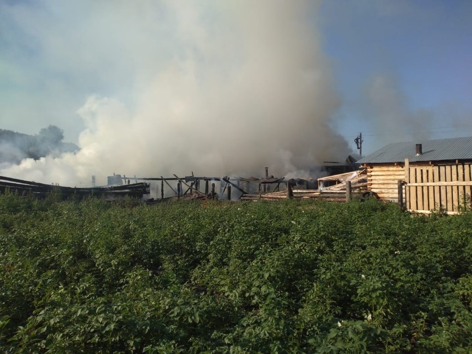 В Бурзянском районе Башкирии сгорел дом, погибли женщина и ребенок