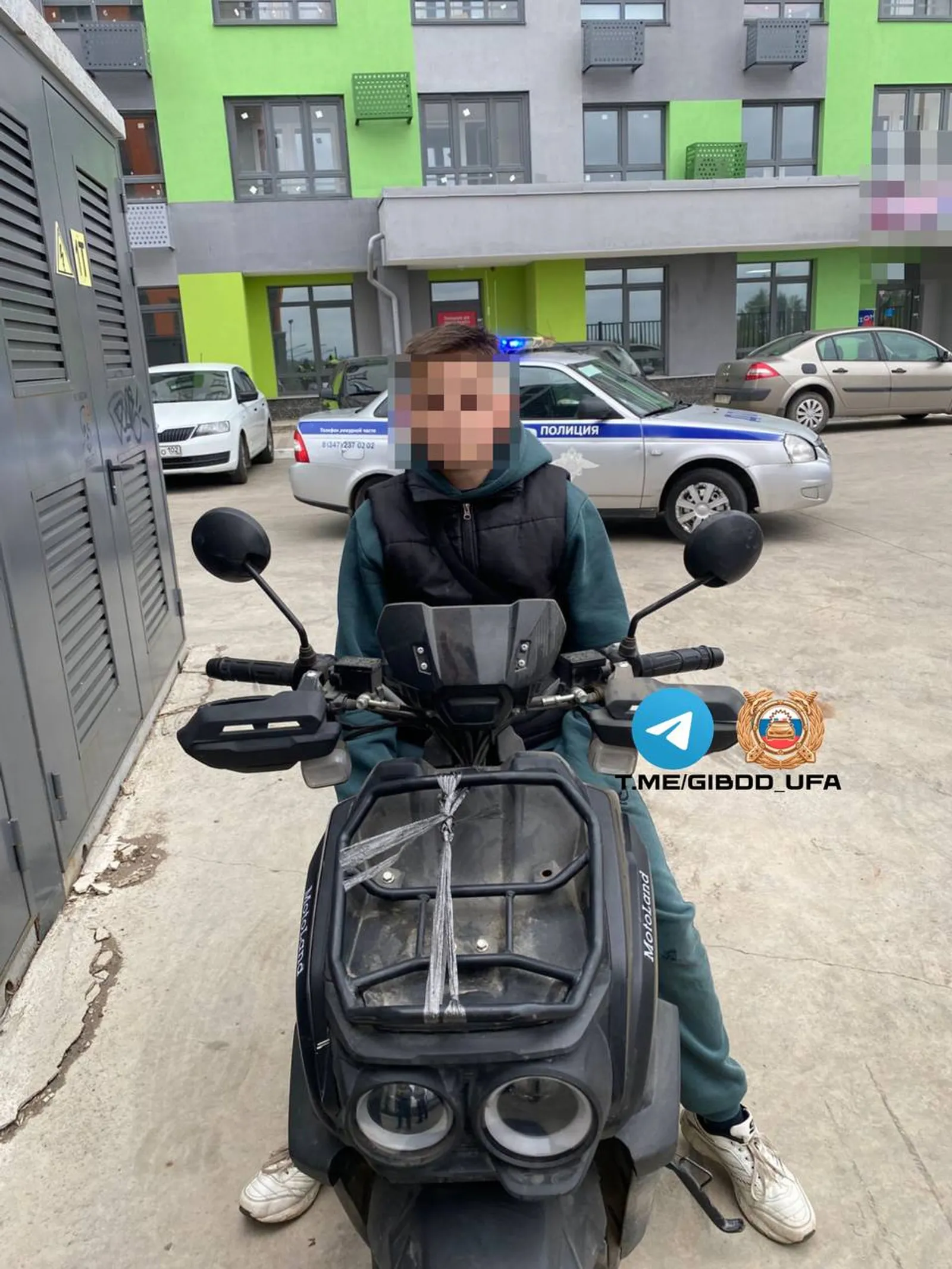 В Уфе за рулём скутера задержали восьмиклассника