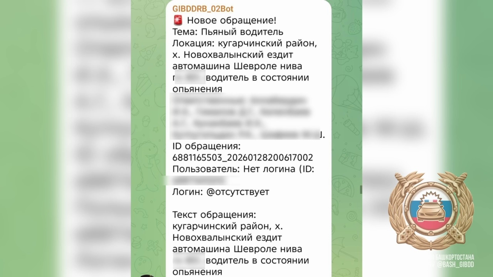 В Башкирии чат-бот помог задержать пьяного водителя