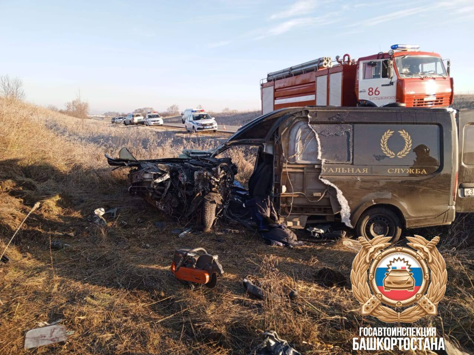 В Башкирии в лобовом столкновении погиб водитель легковушки