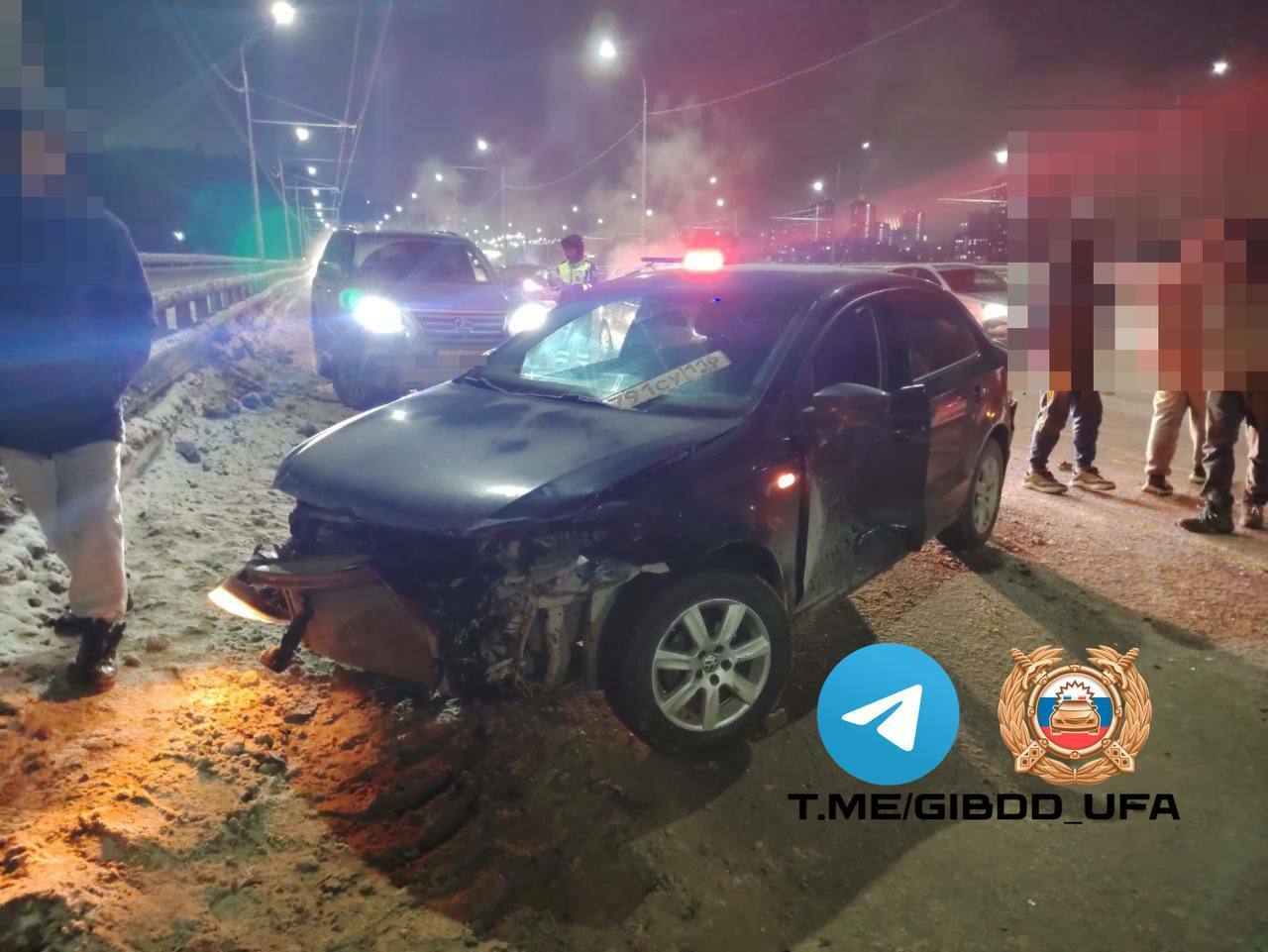 В Уфе столкнулись шесть иномарок