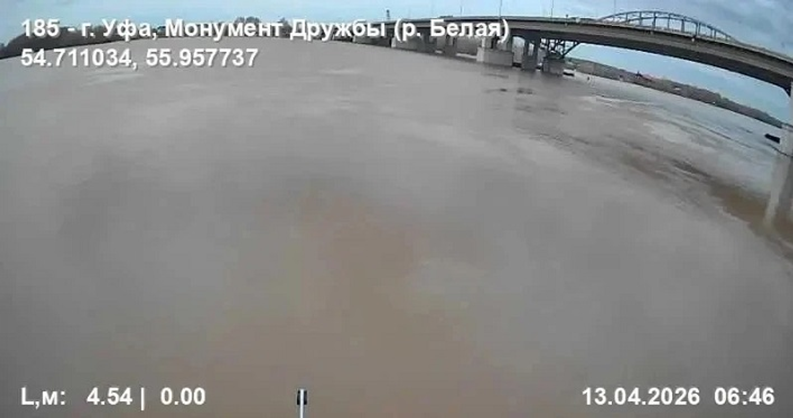 Река Белая в Уфе пошла на спад