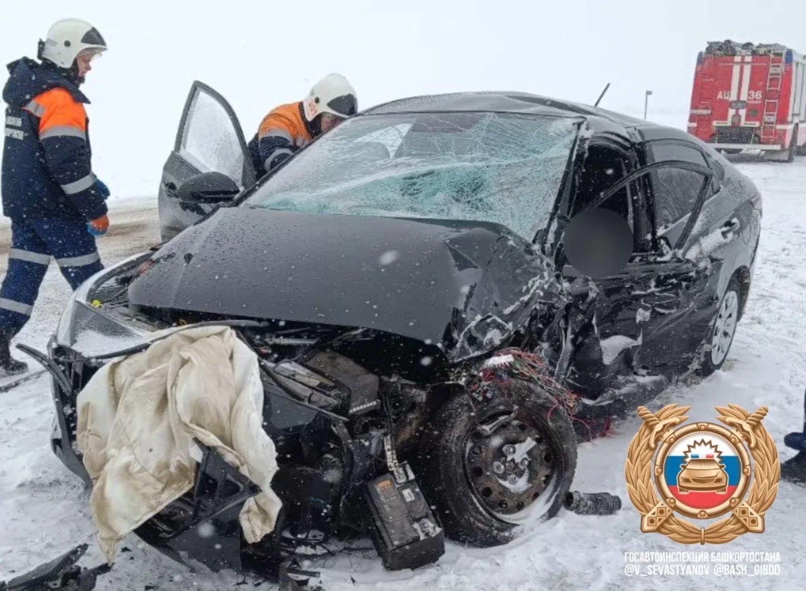 В Башкирии водитель «Хендая» погиб в ДТП