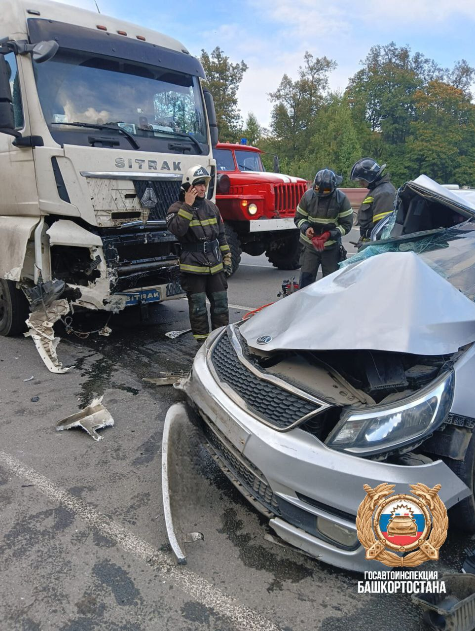 В Башкирии в столкновении с грузовиком погибла пассажирка легковушки