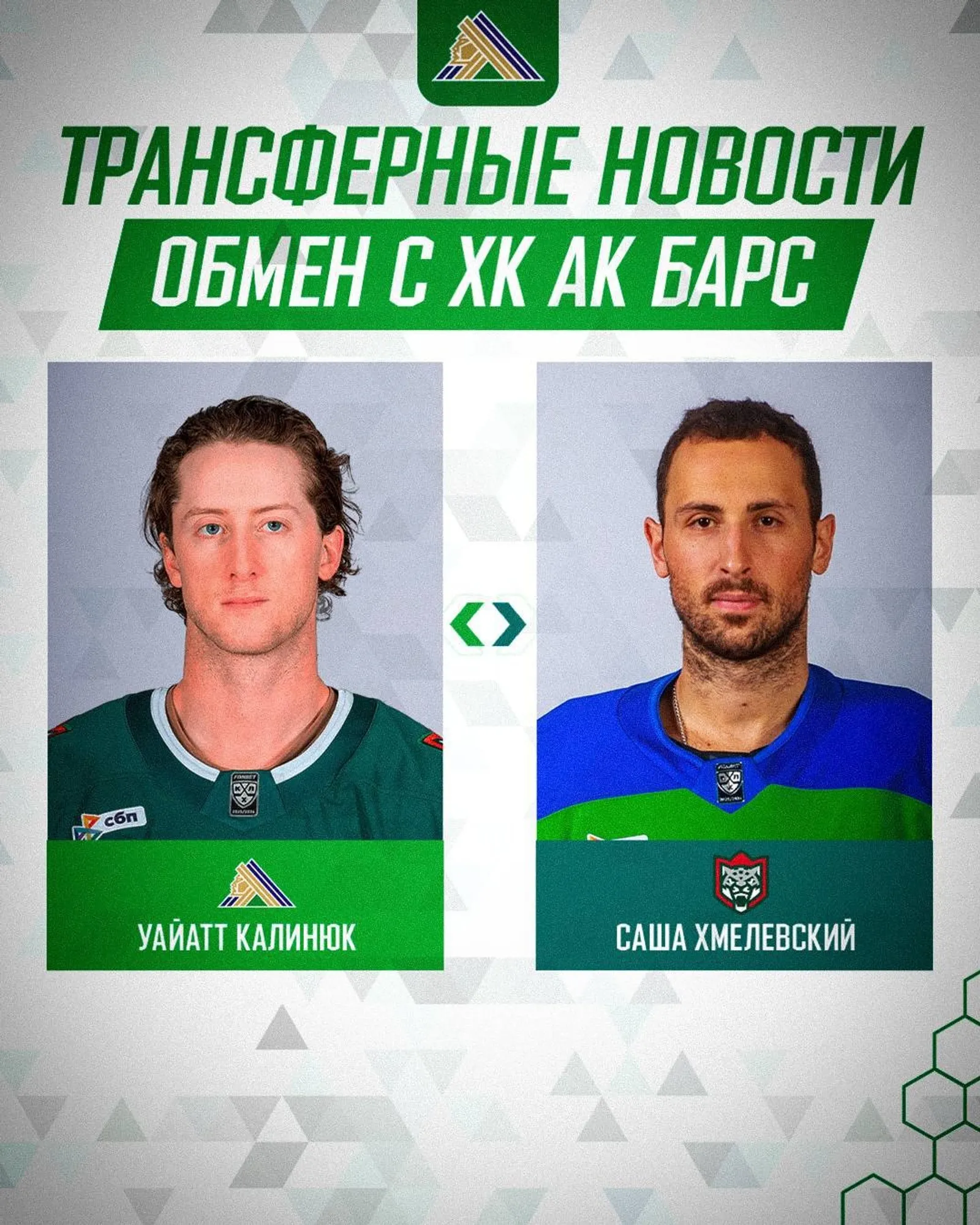 Александр Хмелевский перешёл из «Салавата Юлаева» в «Ак Барс»