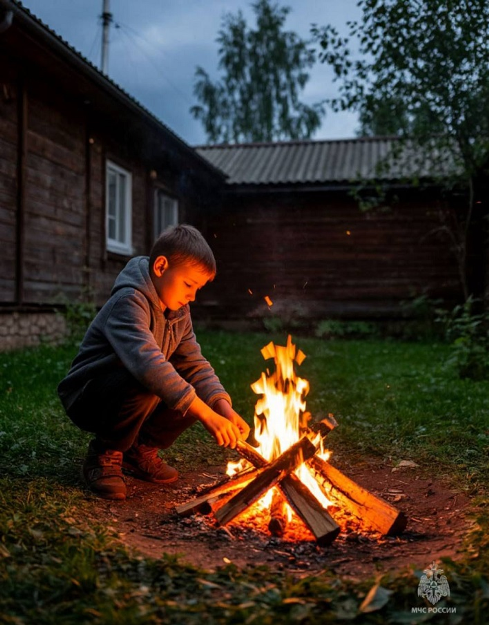 В Башкирии ребёнок разжигал костер и получил ожоги