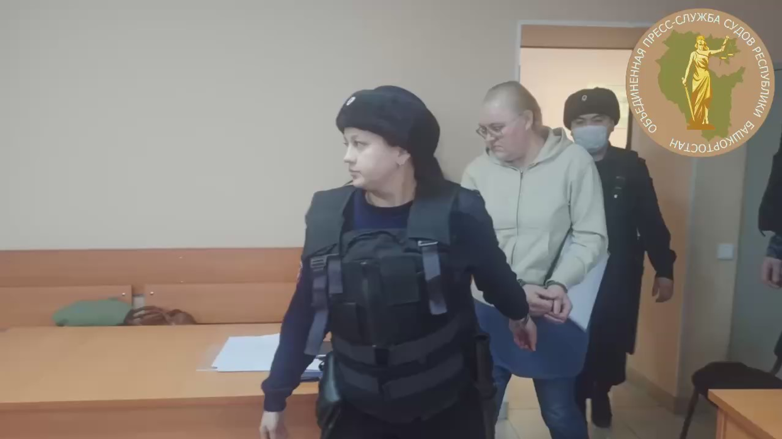 Скриншот видео Объединенной пресс-службы судов РБ.