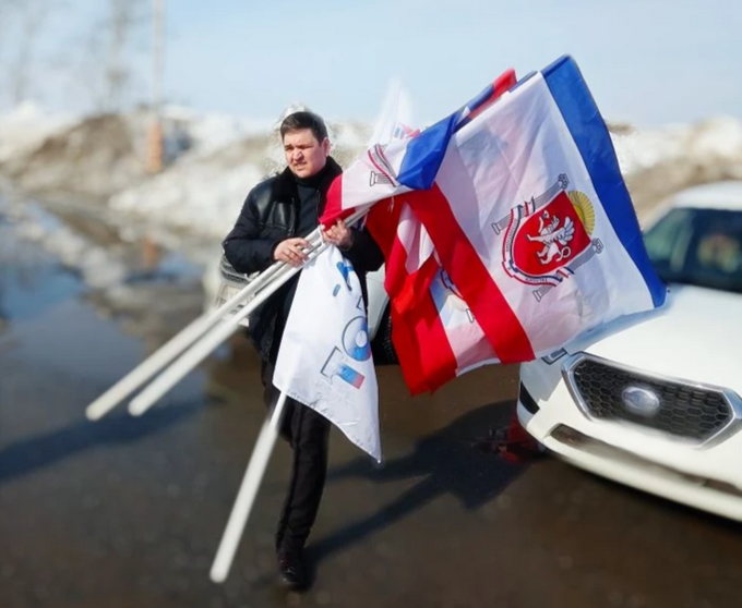 В Уфе прошёл автопробег в честь 12-летия воссоединения Крыма с Россией