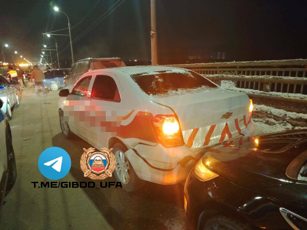 В Уфе столкнулись шесть иномарок