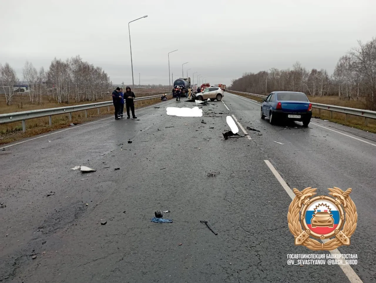 В Башкирии водитель бензовоза погубил в ДТП пассажира легковушки
