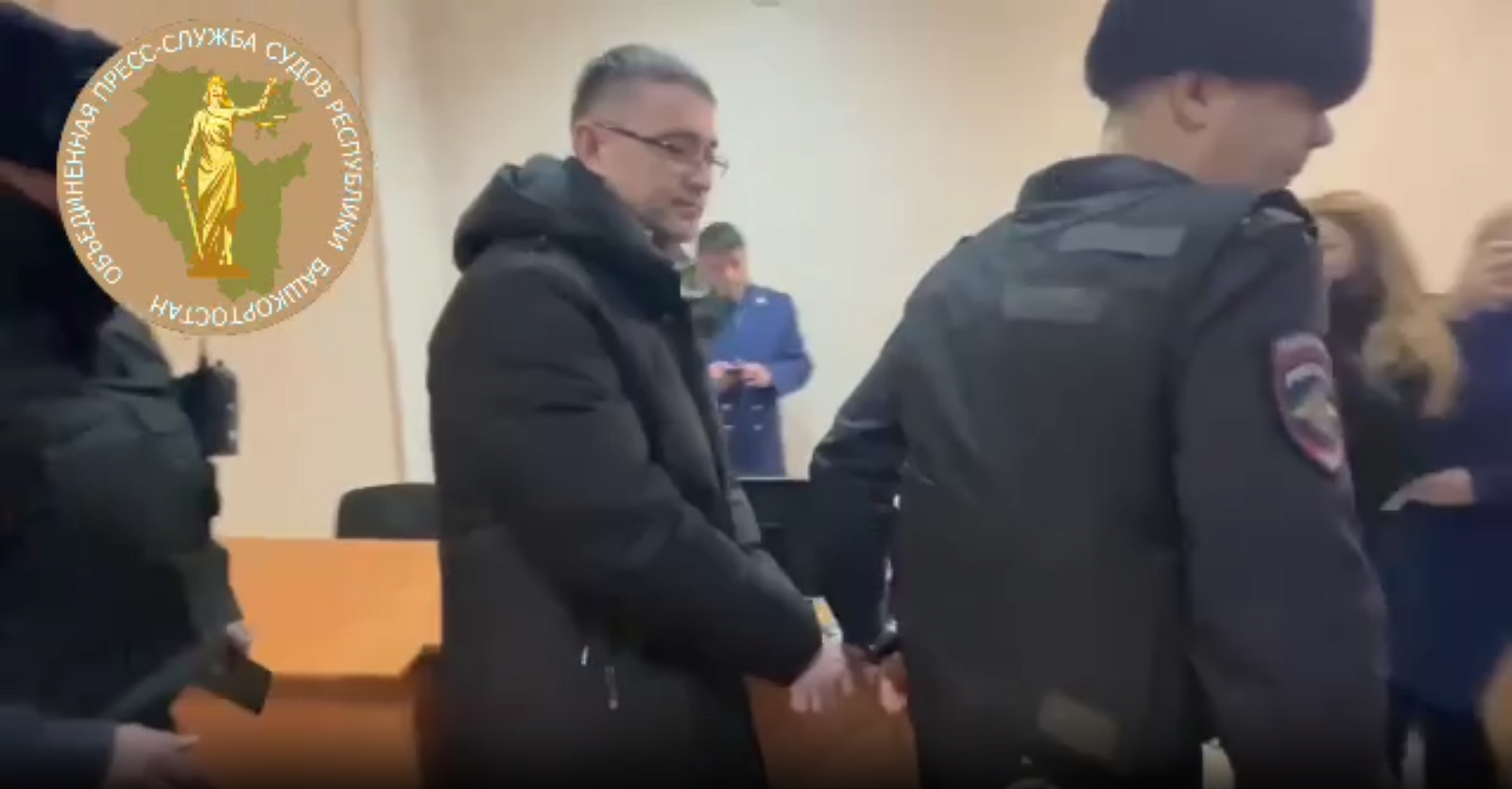 Скриншот видео Объединенной пресс-службы судов РБ.