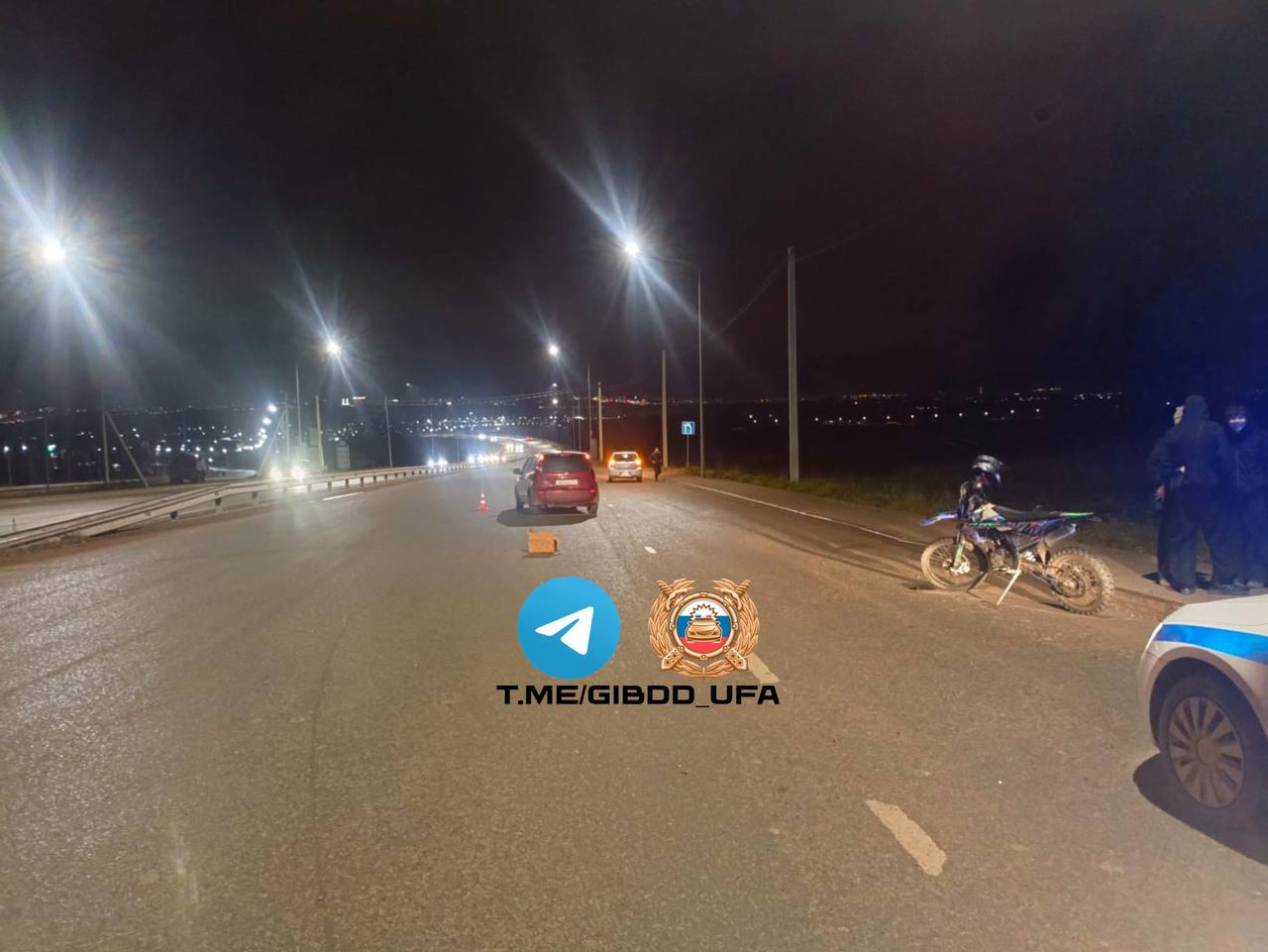 В Уфе после ДТП госпитализирован водитель питбайка