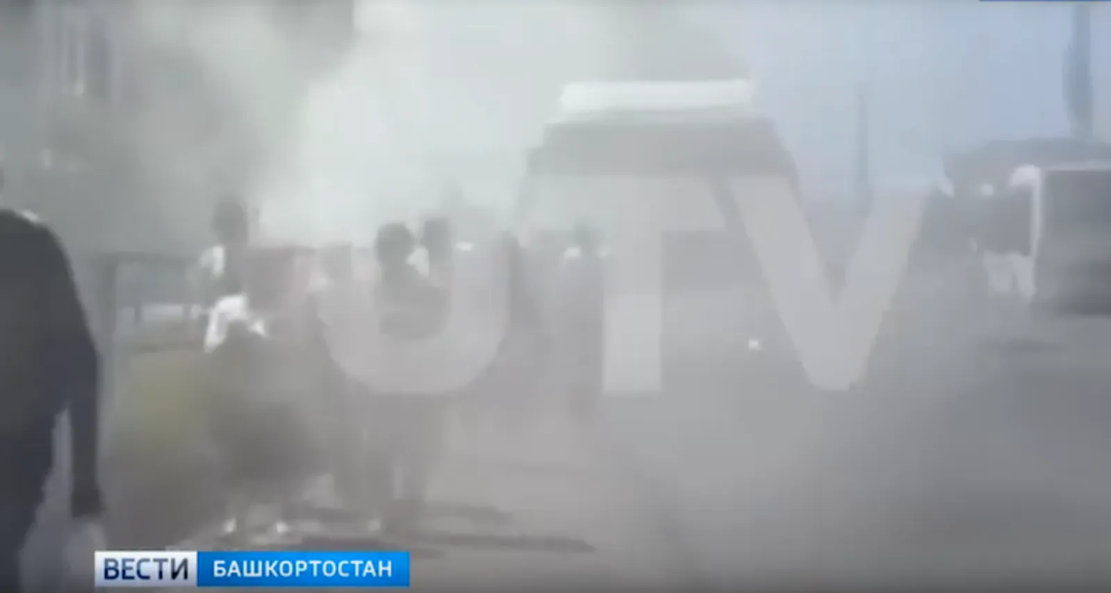 В Уфе задымился автобус с пассажирами